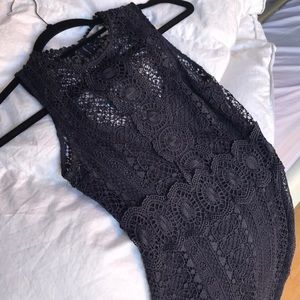 Navy Crocheted H&M dress